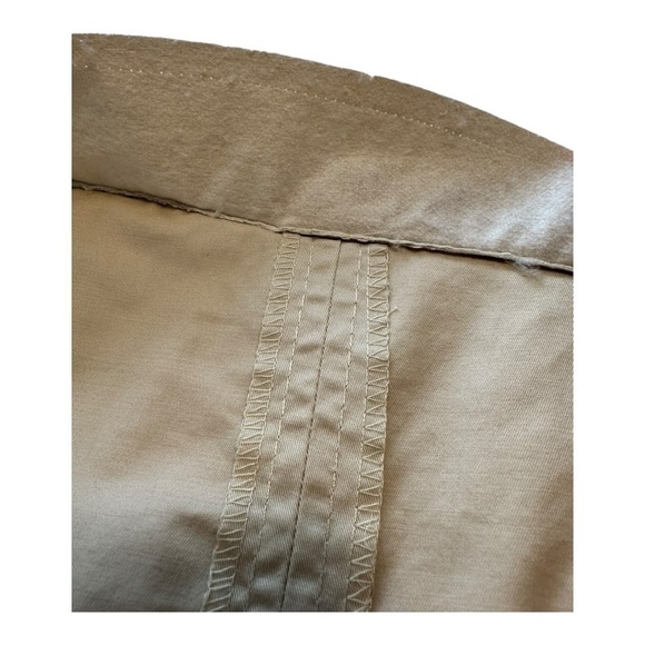 Banana Republic Flat Front A-Line Skirt Midi High Rise Slash Pockets Size 14 - Picture 9 of 9